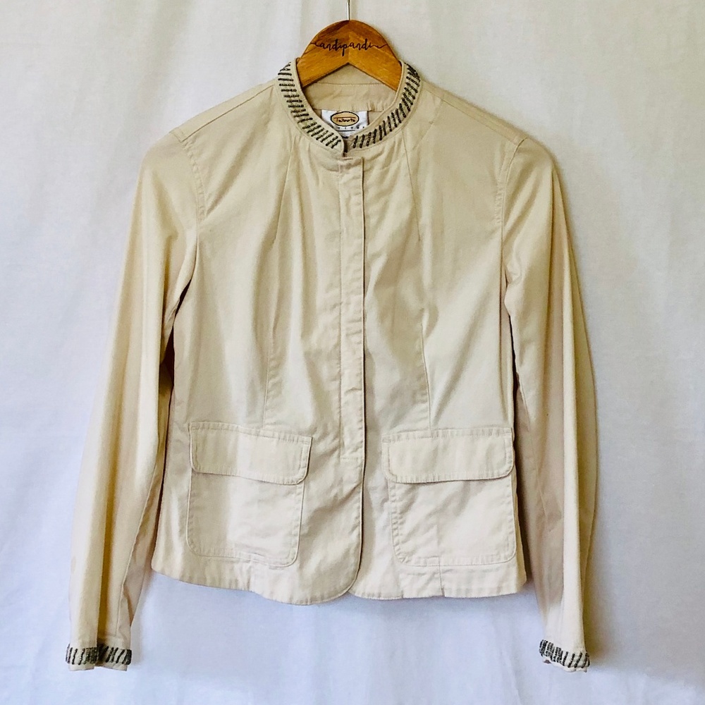 Talbots Beaded Stretch Cotton Jacket